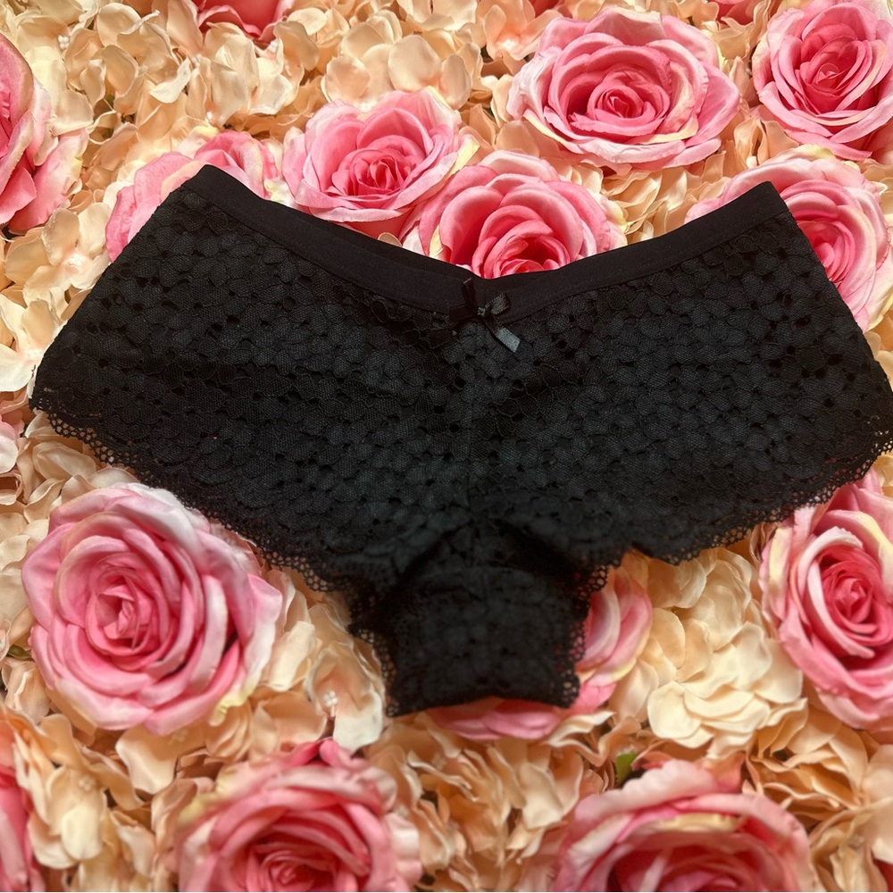 Black Lace Boy Short Panties